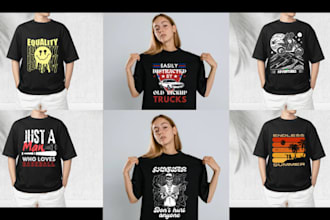 create custom t shirt design and typography t shirt