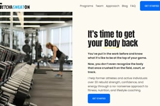 design squarespace fithess coach website personal trainer health coach website