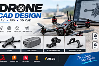 do effective drone cad design, uav frame, fpv drone parts, 3d modeling