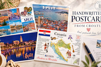 send you a handwritten postcard from croatia