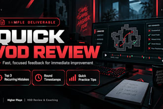 review your valorant vod and give you  coaching feedback