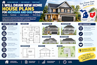 draw new home house plans for michigan and ohio permits