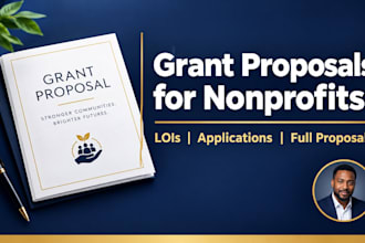 write grant proposals, lois, and grant applications for nonprofits