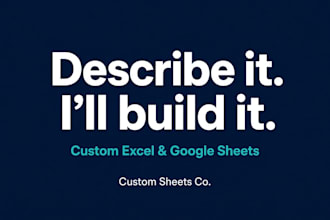 build a custom excel or google sheets spreadsheet