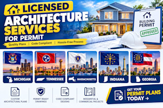 do michigan, tennessee massachusetts, indiana, georgia architecture for permit