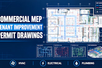 design commercial tenant improvement mep permit drawings