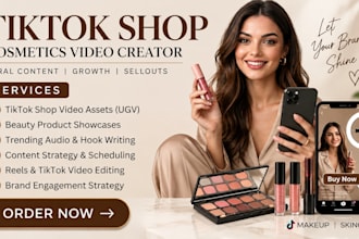 do tiktok shop video content and cosmetics social media manager