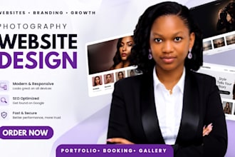 design a professional photography website with booking