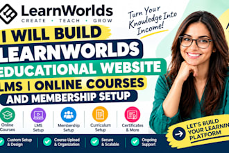 build learnworlds educational website lms online courses and membership setup