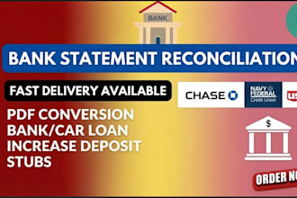 work on your bank statements