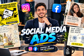 design high converting static ads for facebook and instagram