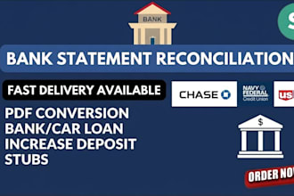 work on your bank statements