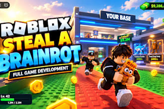 create a roblox steal a brainrot game with custom systems