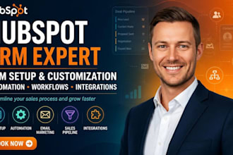 setup hubspot crm, automation, workflow and integration