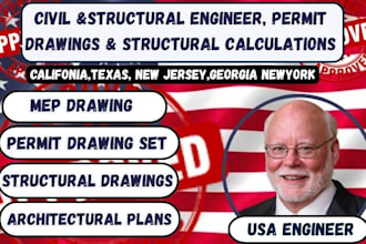 usa civil structural engineering, permit drawings and structural calculations
