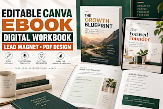 canva ebook design, canva workbook lead magnet and editable workbook design