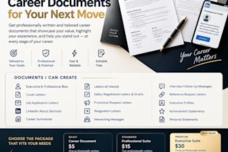 write professional career documents for your job search