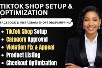 setup tiktok shop, approve tiktok shop category and fix tiktok shop violations