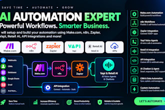 setup make com n8n ai automation, API vapi, retell, automation zapier