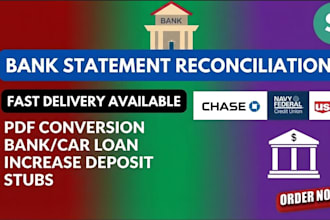 do bank statement work on urgent basis
