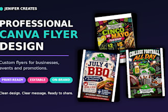 design a professional canva flyer for your business or event