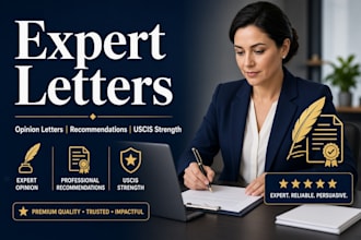 write a formal expert opinion letter that supports your professional petition