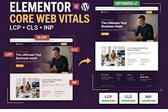 fix elementor wordpress core web vitals, lcp cls inp