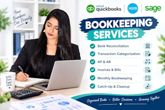do UK bookkeeping and bank reconciliation on qbo, xero and sage