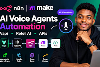build custom n8n and make come ai automation api vapi retell ai voice agent