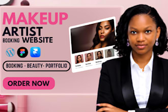 design a makeup artist website with online booking