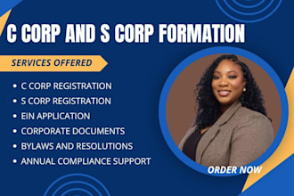 do c corp or s corp registration in delaware, florida, wyoming, ein number