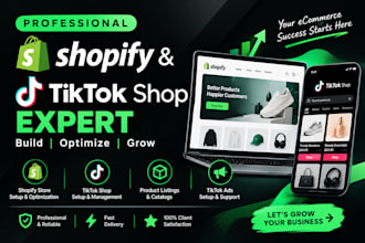 setup and optimize your shopify store and tiktok shop
