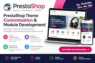 be your prestashop developer for store customization
