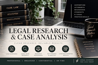 conduct legal research and summarize case law
