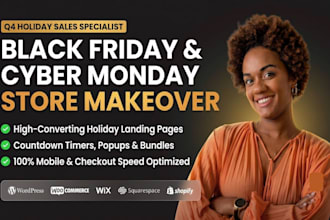 design black friday cyber monday ecommerce holiday website landing page sale
