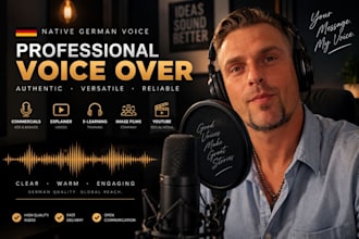 record a professional german male voice over