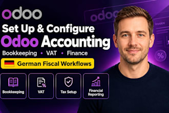 set up odoo accounting, bookkeeping, vat and german fiscal workflows