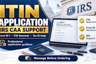 apply your itin individual taxpayer identification number as an irs caa