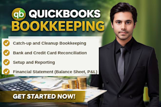 do quickbooks bookkeeping, cleanup, bank reconciliation and financial statements