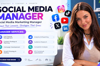 be your social media manager content creator social media marketing