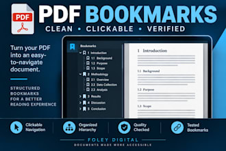 add clean clickable bookmarks to your PDF