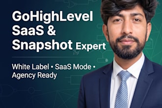 build gohighlevel saas mode, snapshot and white label setup