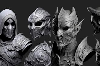 design custom 3d helmet, 3d mask, cosplay armor, prop, 3d cosplay creation