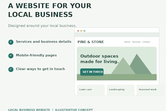build a professional website for your local business