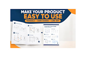 design an instruction manual, user guide, or product manual