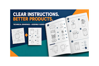 design an instruction manual, user guide, or product manual