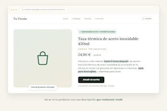 escribiré descripciones de producto con ia para tu tienda shopify
