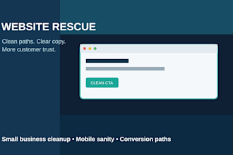 build a clean small business website with hosting handoff
