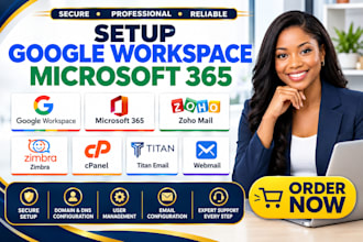 setup google workspace microsoft 365 zoho mail zimbra cpanel webmail titan email