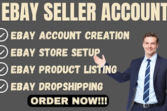 create and setup unsuspended ebay seller account and optimize your store listing